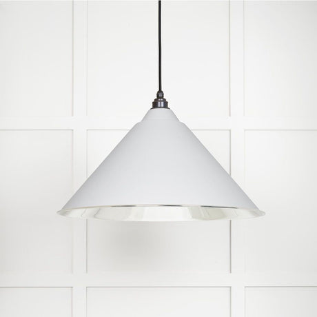 This is an image showing From The Anvil - Smooth Nickel Hockley Pendant in Flock available from T.H Wiggans Architectural Ironmongery in Kendal, quick delivery and discounted prices