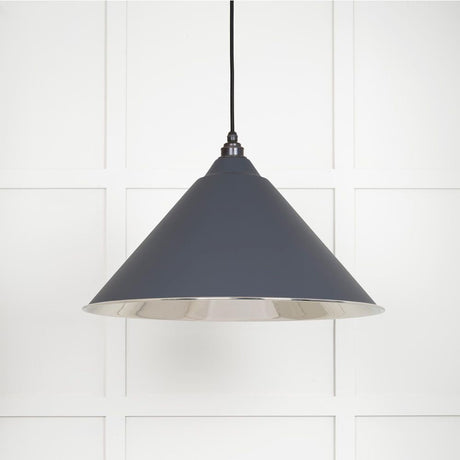 This is an image showing From The Anvil - Smooth Nickel Hockley Pendant in Slate available from T.H Wiggans Architectural Ironmongery in Kendal, quick delivery and discounted prices