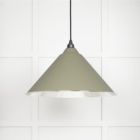 This is an image showing From The Anvil - Smooth Nickel Hockley Pendant in Tump available from T.H Wiggans Architectural Ironmongery in Kendal, quick delivery and discounted prices