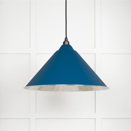 This is an image showing From The Anvil - Smooth Nickel Hockley Pendant in Upstream available from T.H Wiggans Architectural Ironmongery in Kendal, quick delivery and discounted prices