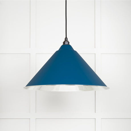 This is an image showing From The Anvil - Smooth Nickel Hockley Pendant in Upstream available from T.H Wiggans Architectural Ironmongery in Kendal, quick delivery and discounted prices