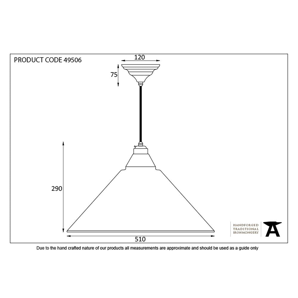 This is an image showing From The Anvil - Smooth Nickel Hockley Pendant available from T.H Wiggans Architectural Ironmongery in Kendal, quick delivery and discounted prices