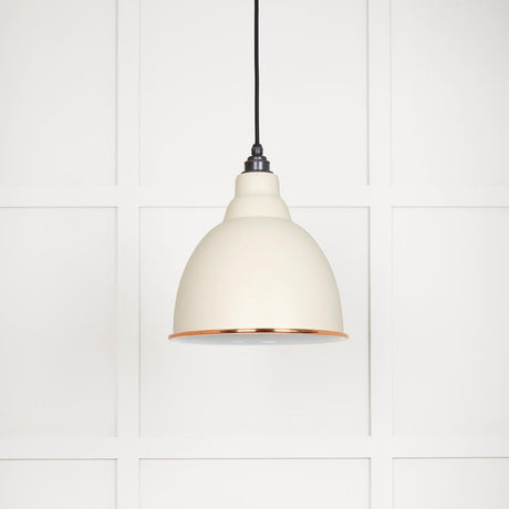 This is an image showing From The Anvil - White Gloss Brindley Pendant in Teasel available from T.H Wiggans Architectural Ironmongery in Kendal, quick delivery and discounted prices