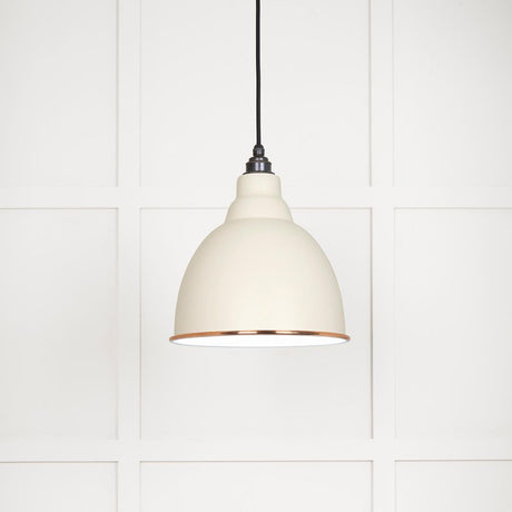 This is an image showing From The Anvil - White Gloss Brindley Pendant in Teasel available from T.H Wiggans Architectural Ironmongery in Kendal, quick delivery and discounted prices