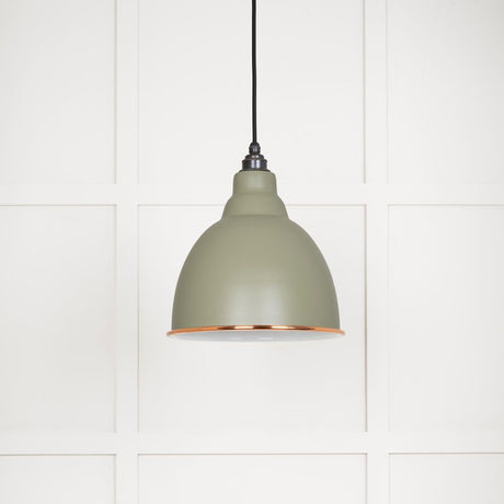 This is an image showing From The Anvil - White Gloss Brindley Pendant in Tump available from T.H Wiggans Architectural Ironmongery in Kendal, quick delivery and discounted prices