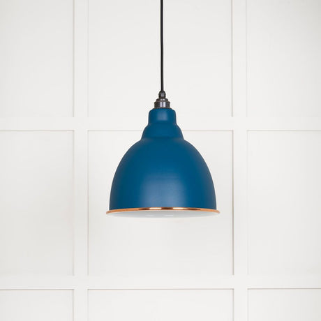 This is an image showing From The Anvil - White Gloss Brindley Pendant in Upstream available from T.H Wiggans Architectural Ironmongery in Kendal, quick delivery and discounted prices