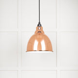 This is an image showing From The Anvil - White Gloss Brindley Pendant in Copper available from T.H Wiggans Architectural Ironmongery in Kendal, quick delivery and discounted prices