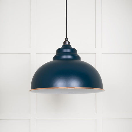 This is an image showing From The Anvil - White Gloss Harborne Pendant in Dusk available from T.H Wiggans Architectural Ironmongery in Kendal, quick delivery and discounted prices