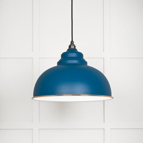 This is an image showing From The Anvil - White Gloss Harborne Pendant in Upstream available from T.H Wiggans Architectural Ironmongery in Kendal, quick delivery and discounted prices