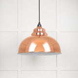 This is an image showing From The Anvil - White Gloss Harborne Pendant in Copper available from T.H Wiggans Architectural Ironmongery in Kendal, quick delivery and discounted prices