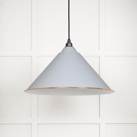 This is an image showing From The Anvil - White Gloss Hockley Pendant in Birch available from T.H Wiggans Architectural Ironmongery in Kendal, quick delivery and discounted prices