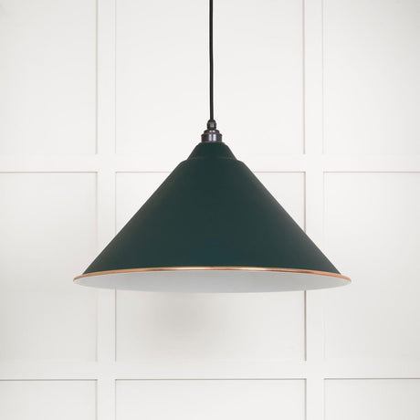 This is an image showing From The Anvil - White Gloss Hockley Pendant in Dingle available from T.H Wiggans Architectural Ironmongery in Kendal, quick delivery and discounted prices