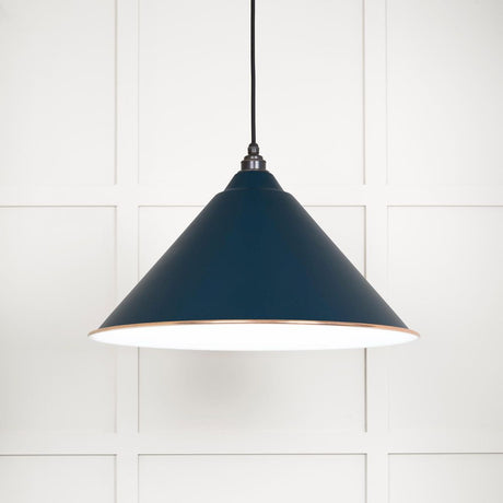 This is an image showing From The Anvil - White Gloss Hockley Pendant in Dusk available from T.H Wiggans Architectural Ironmongery in Kendal, quick delivery and discounted prices