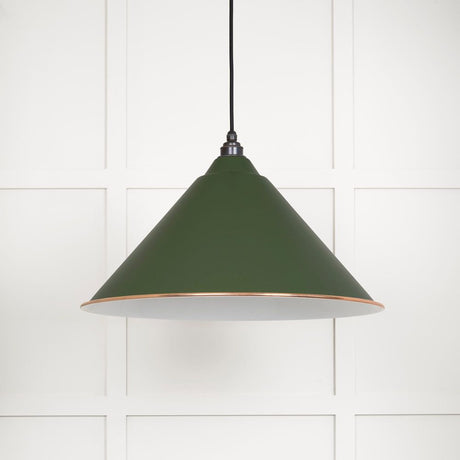 This is an image showing From The Anvil - White Gloss Hockley Pendant in Heath available from T.H Wiggans Architectural Ironmongery in Kendal, quick delivery and discounted prices