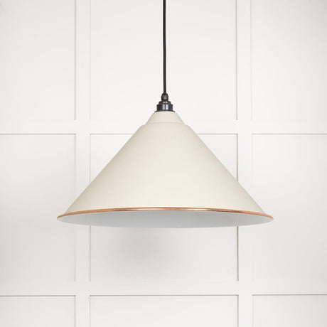 This is an image showing From The Anvil - White Gloss Hockley Pendant in Teasel available from T.H Wiggans Architectural Ironmongery in Kendal, quick delivery and discounted prices