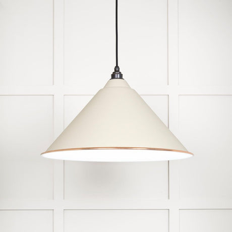 This is an image showing From The Anvil - White Gloss Hockley Pendant in Teasel available from T.H Wiggans Architectural Ironmongery in Kendal, quick delivery and discounted prices