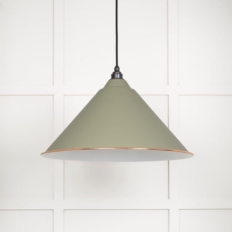 This is an image showing From The Anvil - White Gloss Hockley Pendant in Tump available from T.H Wiggans Architectural Ironmongery in Kendal, quick delivery and discounted prices