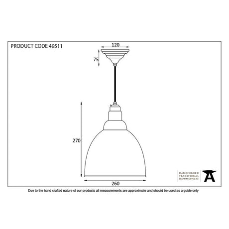 This is an image showing From The Anvil - Hammered Nickel Brindley Pendant available from T.H Wiggans Architectural Ironmongery in Kendal, quick delivery and discounted prices