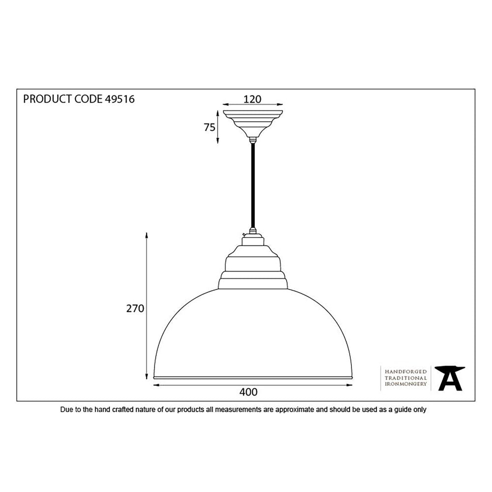 This is an image showing From The Anvil - Burnished Harborne Pendant available from T.H Wiggans Architectural Ironmongery in Kendal, quick delivery and discounted prices