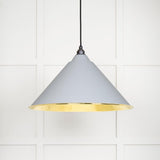 This is an image showing From The Anvil - Hammered Brass Hockley Pendant in Birch available from T.H Wiggans Architectural Ironmongery in Kendal, quick delivery and discounted prices