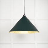 This is an image showing From The Anvil - Smooth Brass Hockley Pendant in Dingle available from T.H Wiggans Architectural Ironmongery in Kendal, quick delivery and discounted prices