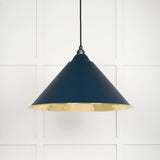 This is an image showing From The Anvil - Smooth Brass Hockley Pendant in Dusk available from T.H Wiggans Architectural Ironmongery in Kendal, quick delivery and discounted prices