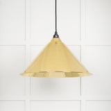 This is an image showing From The Anvil - Smooth Brass Hockley Pendant available from T.H Wiggans Architectural Ironmongery in Kendal, quick delivery and discounted prices