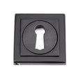 This is an image of From The Anvil - Matt Black Round Escutcheon (Square) available to order from T.H Wiggans Architectural Ironmongery in Kendal, quick delivery and discounted prices.