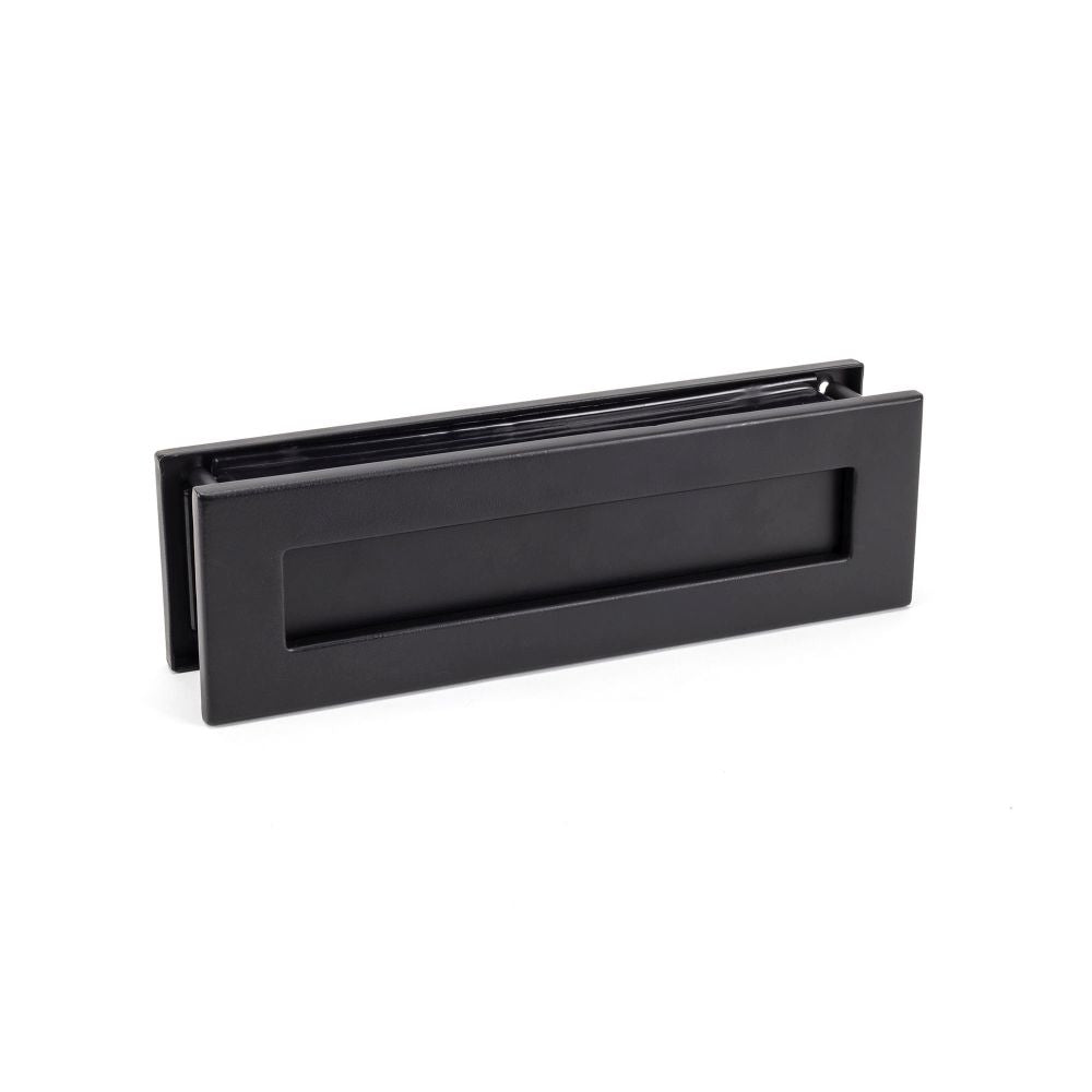 This is an image of From The Anvil - Matt Black Traditional Letterbox 315 x 92mm available to order from T.H Wiggans Architectural Ironmongery in Kendal, quick delivery and discounted prices.