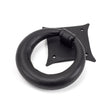 This is an image of From The Anvil - Matt Black Ring Door Knocker available to order from T.H Wiggans Architectural Ironmongery in Kendal, quick delivery and discounted prices.