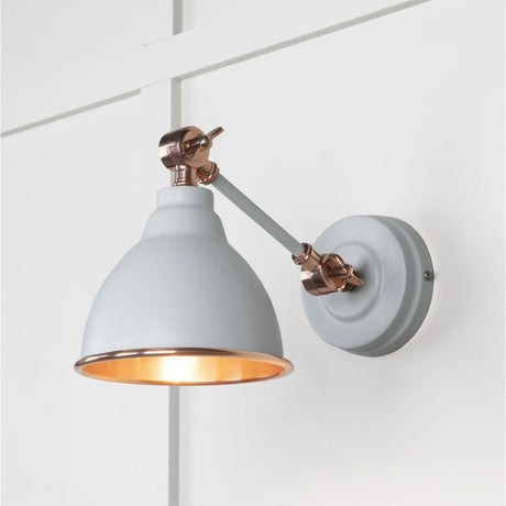 This is an image showing From The Anvil - Smooth Copper Brindley Wall Light in Birch available from T.H Wiggans Architectural Ironmongery in Kendal, quick delivery and discounted prices