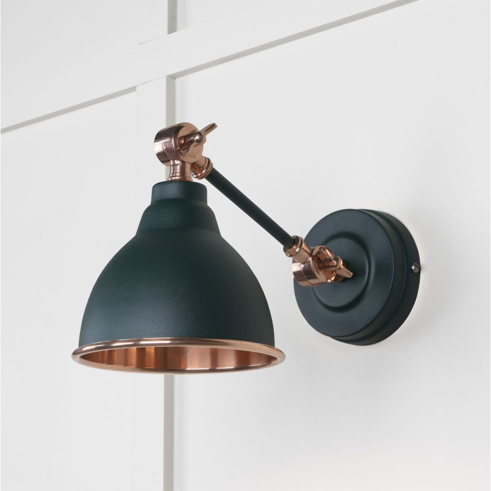 This is an image showing From The Anvil - Smooth Copper Brindley Wall Light in Dingle available from T.H Wiggans Architectural Ironmongery in Kendal, quick delivery and discounted prices