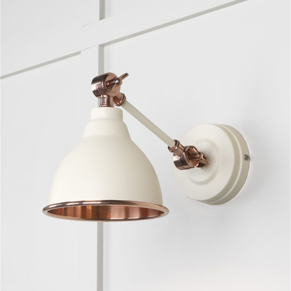 This is an image showing From The Anvil - Smooth Copper Brindley Wall Light in Teasel available from T.H Wiggans Architectural Ironmongery in Kendal, quick delivery and discounted prices