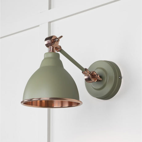 This is an image showing From The Anvil - Smooth Copper Brindley Wall Light in Tump available from T.H Wiggans Architectural Ironmongery in Kendal, quick delivery and discounted prices