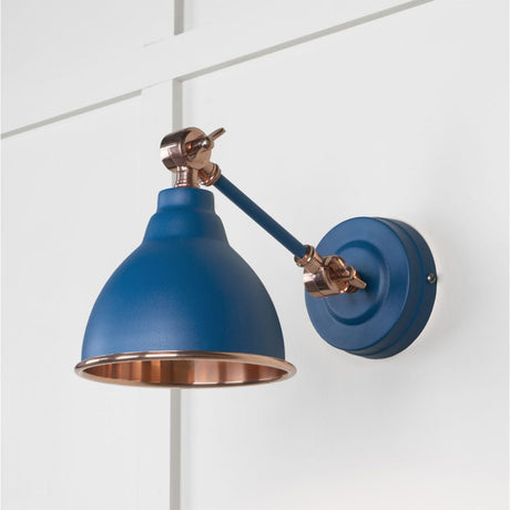 This is an image showing From The Anvil - Smooth Copper Brindley Wall Light in Upstream available from T.H Wiggans Architectural Ironmongery in Kendal, quick delivery and discounted prices