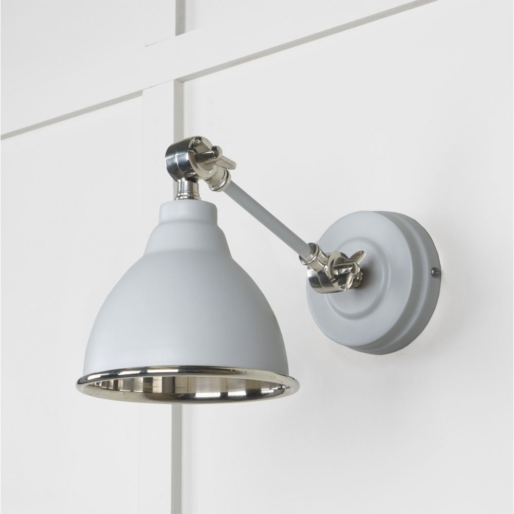 This is an image showing From The Anvil - Smooth Nickel Brindley Wall Light in Birch available from T.H Wiggans Architectural Ironmongery in Kendal, quick delivery and discounted prices