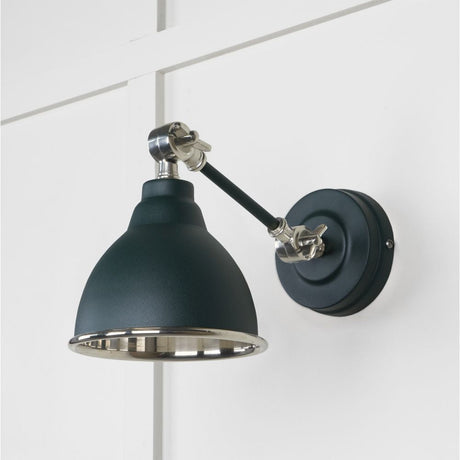 This is an image showing From The Anvil - Smooth Nickel Brindley Wall Light in Dingle available from T.H Wiggans Architectural Ironmongery in Kendal, quick delivery and discounted prices