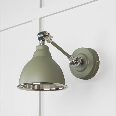 This is an image showing From The Anvil - Smooth Nickel Brindley Wall Light in Tump available from T.H Wiggans Architectural Ironmongery in Kendal, quick delivery and discounted prices