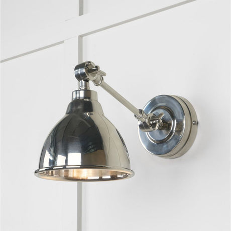 This is an image showing From The Anvil - Smooth Nickel Brindley Wall Light available from T.H Wiggans Architectural Ironmongery in Kendal, quick delivery and discounted prices