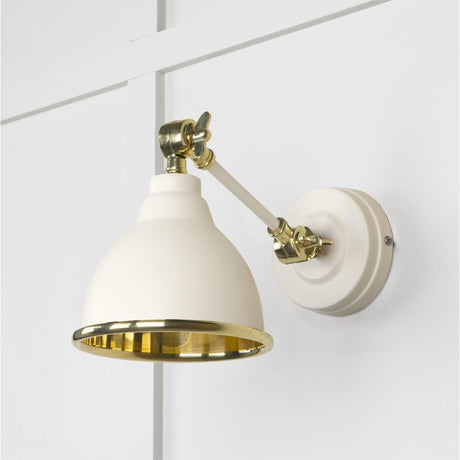 This is an image showing From The Anvil - Smooth Brass Brindley Wall Light in Teasel available from T.H Wiggans Architectural Ironmongery in Kendal, quick delivery and discounted prices