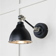 This is an image showing From The Anvil - Hammered Nickel Brindley Wall Light in Elan Black available from T.H Wiggans Architectural Ironmongery in Kendal, quick delivery and discounted prices