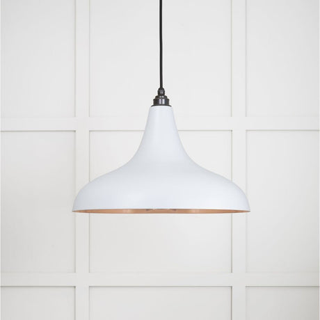 This is an image showing From The Anvil - Smooth Copper Frankley Pendant in Birch available from T.H Wiggans Architectural Ironmongery in Kendal, quick delivery and discounted prices