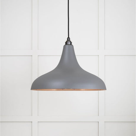 This is an image showing From The Anvil - Smooth Copper Frankley Pendant in Bluff available from T.H Wiggans Architectural Ironmongery in Kendal, quick delivery and discounted prices