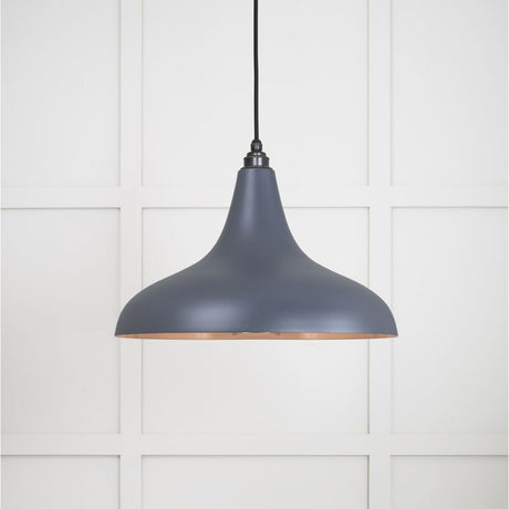 This is an image showing From The Anvil - Smooth Copper Frankley Pendant in Slate available from T.H Wiggans Architectural Ironmongery in Kendal, quick delivery and discounted prices