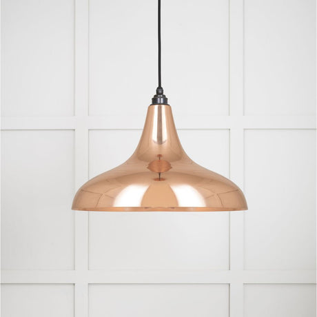 This is an image showing From The Anvil - Smooth Copper Frankley Pendant available from T.H Wiggans Architectural Ironmongery in Kendal, quick delivery and discounted prices