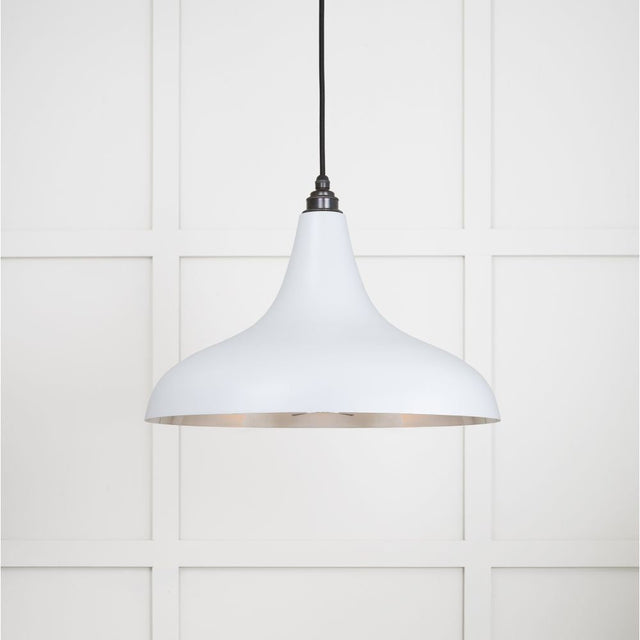 This is an image showing From The Anvil - Smooth Nickel Frankley Pendant in Birch available from T.H Wiggans Architectural Ironmongery in Kendal, quick delivery and discounted prices