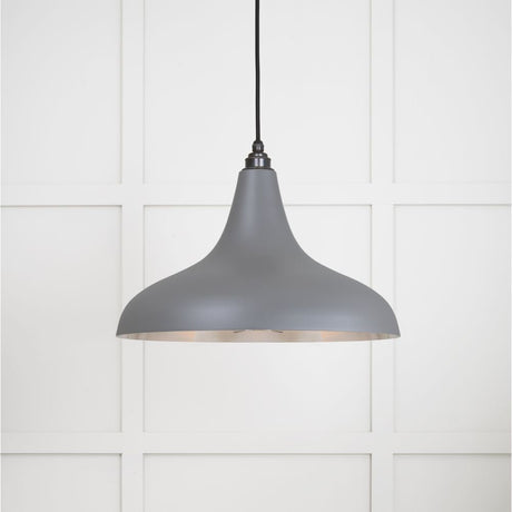 This is an image showing From The Anvil - Smooth Nickel Frankley Pendant in Bluff available from T.H Wiggans Architectural Ironmongery in Kendal, quick delivery and discounted prices