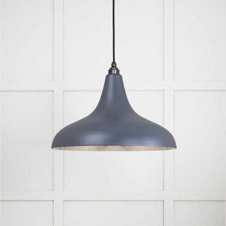 This is an image showing From The Anvil - Smooth Nickel Frankley Pendant in Slate available from T.H Wiggans Architectural Ironmongery in Kendal, quick delivery and discounted prices