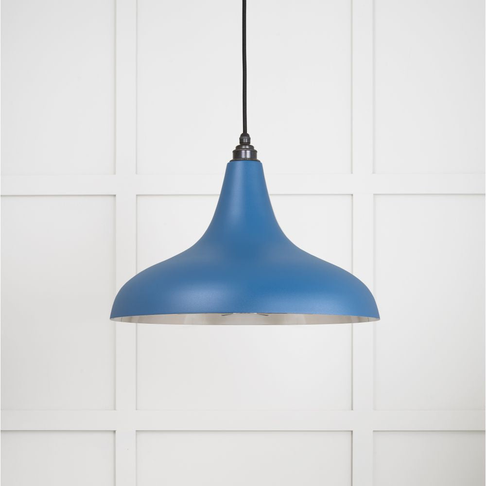 This is an image showing From The Anvil - Smooth Nickel Frankley Pendant in Upstream available from T.H Wiggans Architectural Ironmongery in Kendal, quick delivery and discounted prices