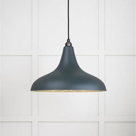 This is an image showing From The Anvil - Smooth Brass Frankley Pendant in Dingle available from T.H Wiggans Architectural Ironmongery in Kendal, quick delivery and discounted prices